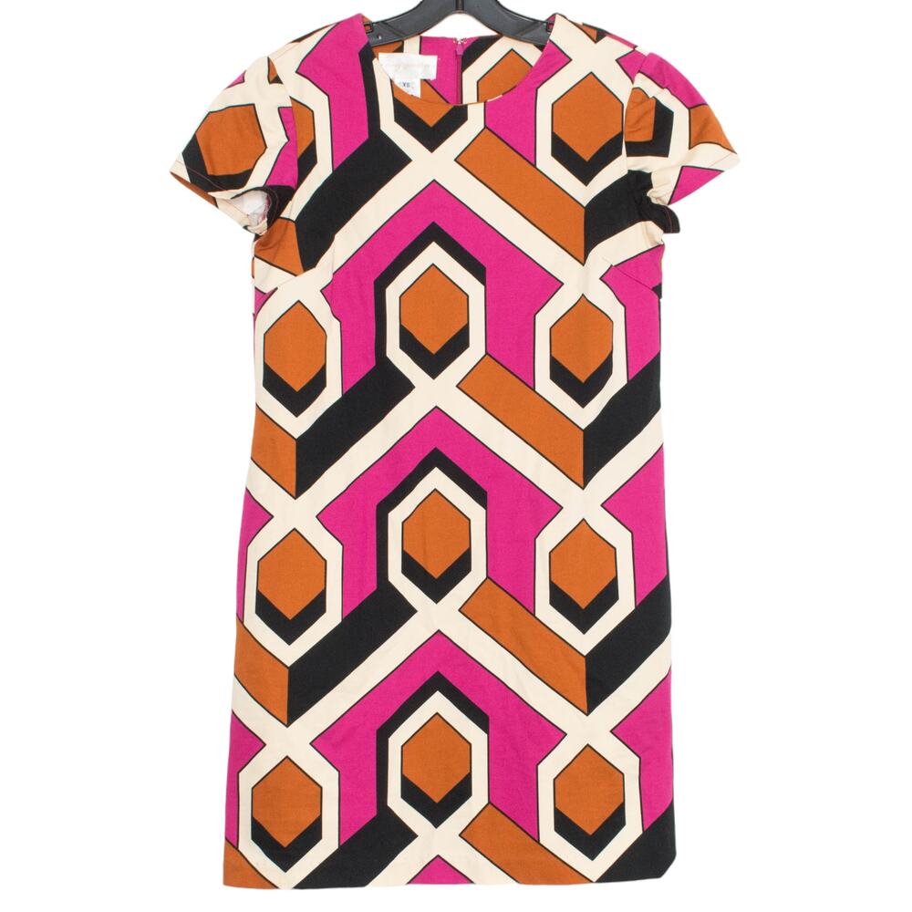 Corey Lynn Calter Womens Dress Shift Pockets Retro Mini Short Sleeve Size XS ED